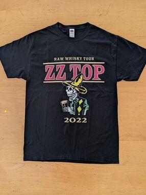 ZZ Top 2022 Raw Whisky Tour T-shirt Sz Med NWOT